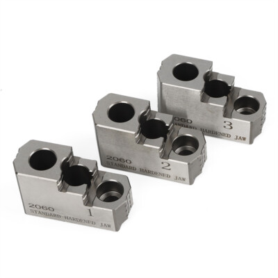 3 Pcs Lathe Chuck Serrated Steel Hard Chuck Jaws Set for 8