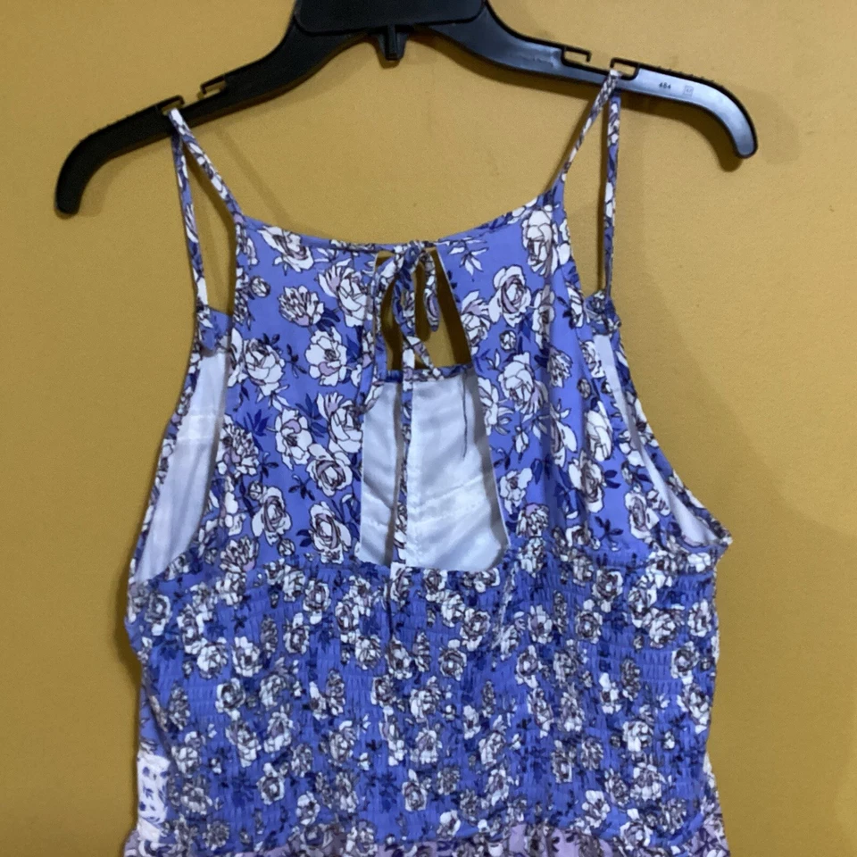 Jessica Simpson 花卉印花细肩带浅衬里太阳裙尺寸 Lg / XL — 第 4/4 张图片