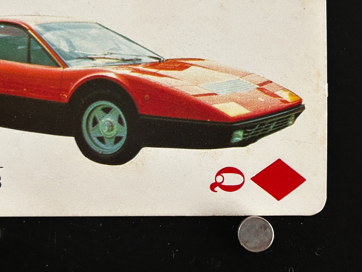 Ferrari 365GT4BB Super Car Playing Card Vintage Japanese Ferrari 365GT4BB Super Car Playing Card Vintage Japanese