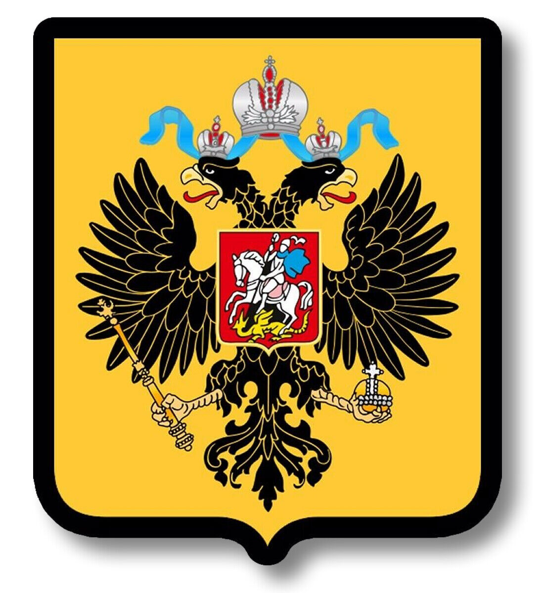 Russian Flag Russia Emblem Eagle Two Heads' Sticker