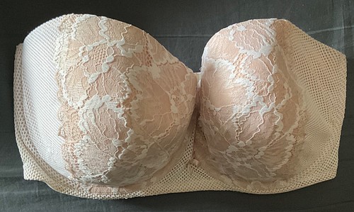 Cacique 40H Underwire Strapless Bra Pink / White ~Never Wore~ - 第 1/3 張圖片