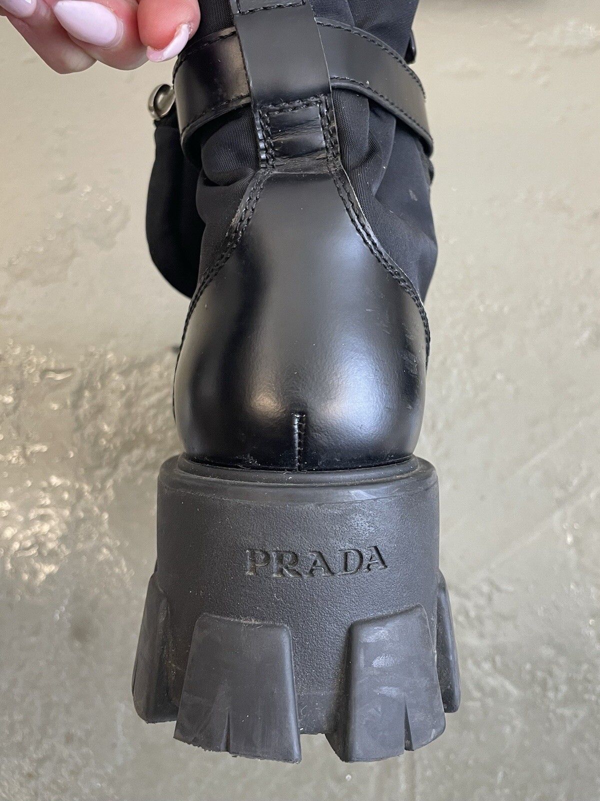 Authentic PRADA Monolith Chunky Combat Boots W/ M… - image 13