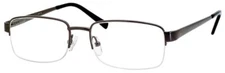 ENHANCE EN3777 MEN'S SEMI-RIMLESS EYEGLASSES 58-17-150 GRAPHITE WITH SOFT CASE