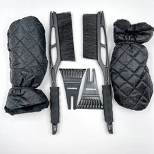 Ice Scraper Mitt for Car Windshield with Brush, Waterproof Snow Remover 