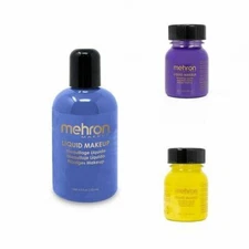 Mehron Liquid Makeup Body & Face Paint, Multiple Sizes & Colors Available