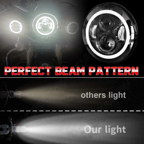 4Pcs 5.75" LED Headlights DRL Angel Eyes tooth for 1968-1976 Mercury Montego - Picture 11 of 24