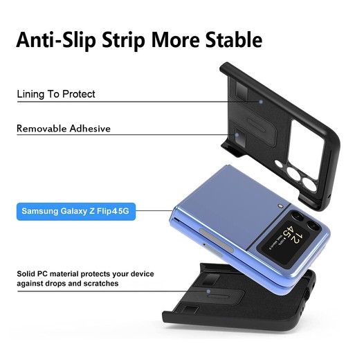 For Samsung Galaxy Z Flip4 Slim Hard Shell Case with Rotating Belt Clip Holster - Photo 2 sur 41