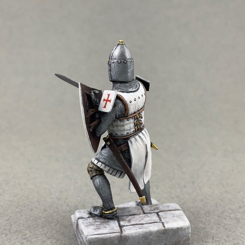 Templar Knight miniature 54 mm 1/32, Crusader Knight figure, Painted tin soldier - Picture 4 of 10