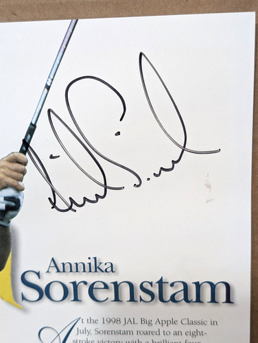 Annika Sorenstam Signed Autographed Program Page LPGA Golfer - Picture 2 of 4