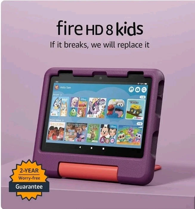 Amazon Fire 8 Kids Tablet 32G Neuest 2025 Alter 3-7 3GB Speicher, 13 Stunden Akku