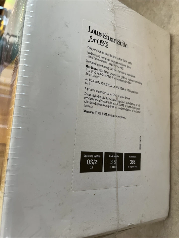 Lotus Smart Suite IBM OS/2 NEVER OPENED SEALED 3.5 3 1/2 Floppy Disk - Image 3 of 4