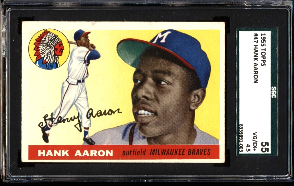 Hank Aaron 1955 Season Baseball Sports Trading Cards & Accessories