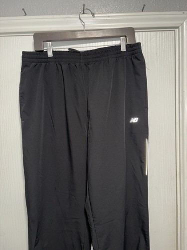 Felpa New Balance Uomo XLarge Nera Track Joggers Caviglia Zip Riflettente - Foto 2 di 5