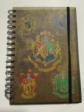 Cuaderno espiral con escudo de Harry Potter diseño de escudo de Hogwarts páginas forradas diario A5