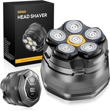 Head Shavers for Bald Men, IPX7 Waterproof, 6D Magnetic Self-Sharpening Gray