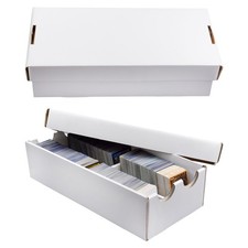 2-Row Baseball/Trading Card Storage Boxes, 2pk; Deluxe Toploader CCG Storage