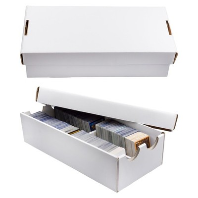 2-Row Baseball/Trading Card Storage Boxes, 2pk; Deluxe Toploader CCG Storage