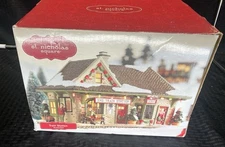 St. Nicholas Square Village Train Station Illuminated