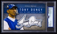Tony Dungy Signed Cut (PSA) Custom Indianapolis ColtsCoach  Photo Card Auto