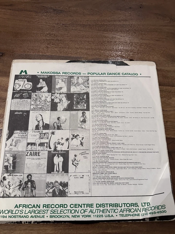 Fela Kuti & Afrika– Fela’s London Scene – Makossa M2399 1971 U.S. LP VG Afrobeat - Image 4 of 4