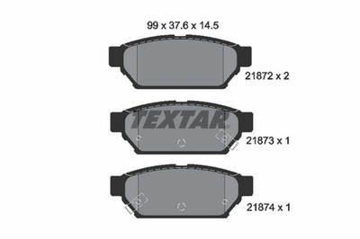 TEXTAR Bremsbelagsatz Scheibenbremse 2187202 für LANCER MITSUBISHI PERSONA WIRA