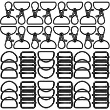 56 Pieces D Rings for Purse Bag Hardware Purse Hardware for Bag Making Buckles C