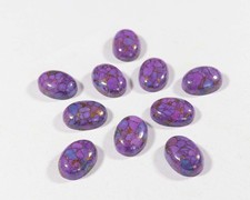 Natural Purple Copper Turquoise Oval Cabochon 5x7mm To 20x25mm Loose Gemstone