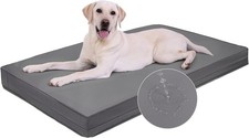 Vonabem Large Dog Bed Waterproof XL Crate Pad 42 inch, Outdoor Leather Pet be...