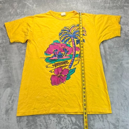 Vintage ken Done Art & Design T-Shirt Mens Size M/L Yellow - Picture 9 of 15