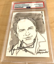 Jason Alexander Signed 2011 Leaf Sketch Card 1/1 PSA/DNA Certified