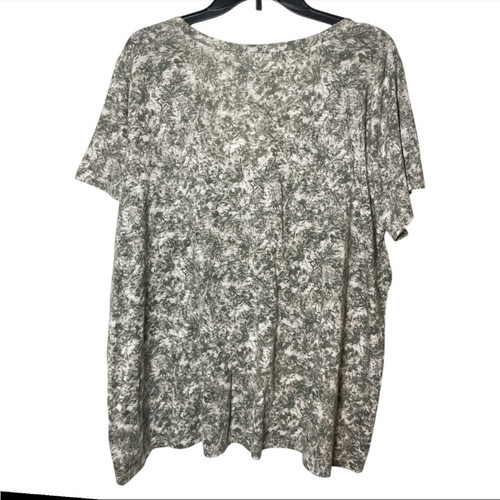 Caslon Para Mujer 3X Camuflaje Cuello en V Camisa Manga Informal Estampado Camiseta Top - Imagen 2 de 4