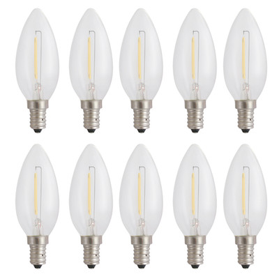 1-10er Set LED Filament Lampe Kerze C35 1W E14 1800-4000K Retro Leuchtmittel