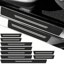 9pcs For Ford Car Door Leather Scuff Sill Cover Panel Step Protector Interior