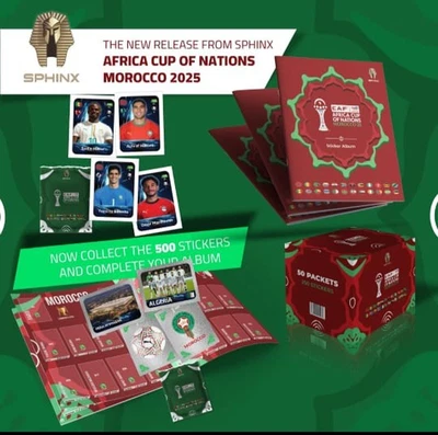 Sphinx Africa Cup Morocco 2025 AFCON CAF sticker box/display, album, no Panini