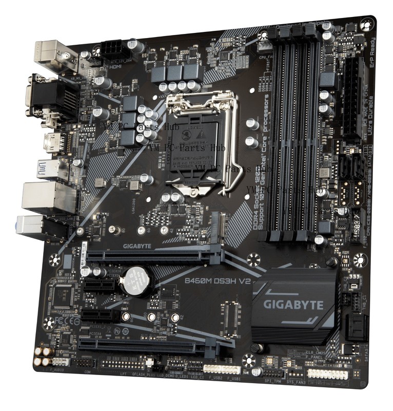Gigabyte B460M DS3H V2 Motherboard 1200 Supports 10th 11th Gen PCIe Gen3 x4 M.2