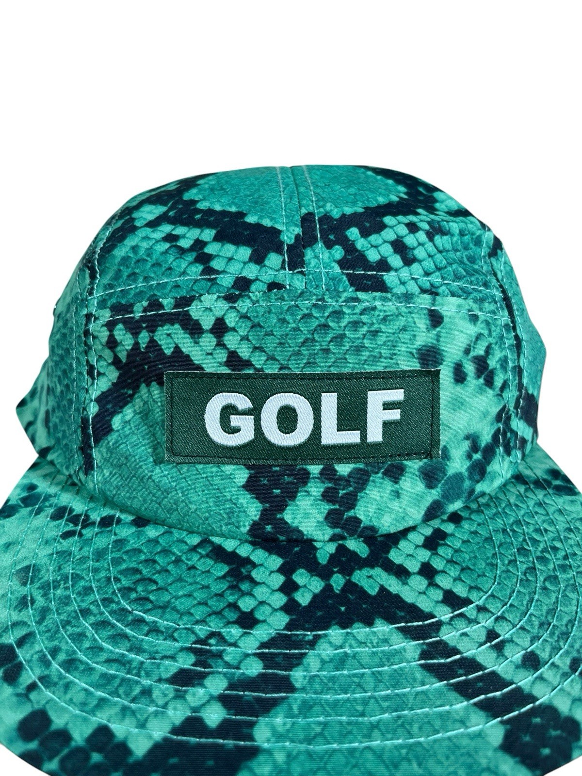 Golf Wang 5 Panel Green Python Hat Streetwear Cam… - image 2