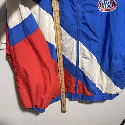 Vintage DeLong NHRA Drag Racing Championship Nylon Full Zip Jacket Mens XL - Picture 2 of 13