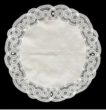 New Cotton Battenburg Lace Round Doily Diameter 18''