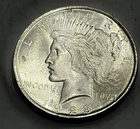 1923 Peace dollar, uncirculated BU tremendous luster, 90% Silver