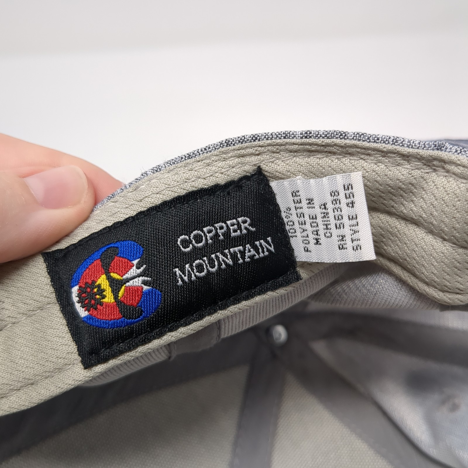 Logo Leather Patch Staff Strapback Hat Gray One S… - image 9