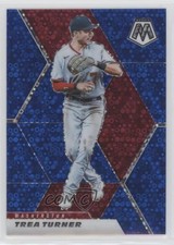 2021 Panini Mosaic Quick Pitch Blue Mosaic Prizm 50/85 Trea Turner #22 o7m