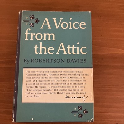 Robertson Davies / A Voice from the Attic / First Edition in DJ, 1960