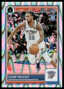 2023-24 Hoops Premium Stock #76 Cason Wallace Seismic Prizm