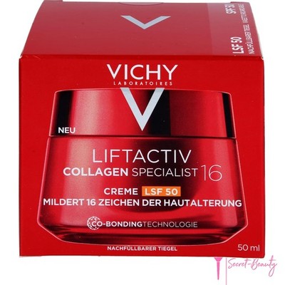 Vichy Liftactiv Collagen Specialist , Tagescreme 50ml , Rhamnose, Peptiden