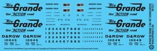 N Scale - Denver Rio Grande Western 2 Bay ACF Covered Hopper Decals