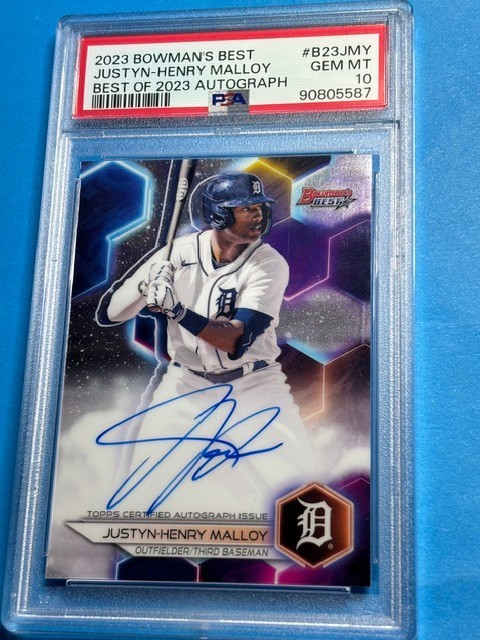 2023 Bowman's Best Auto Rookie Justyn-Henry Malloy PSA 10 #B23JMY