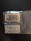 TWO TROY OUNCES - 1 Troy oz .999 Fine Silver American Buffalo Bar (Lot of 2)