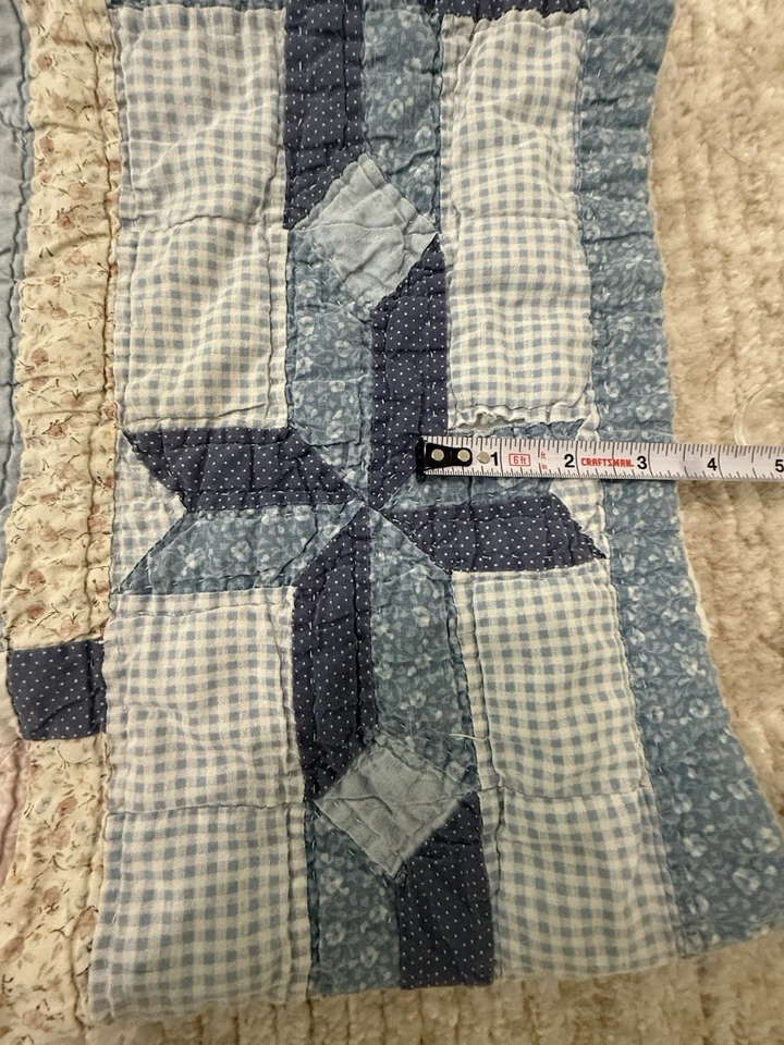 Manta edredón bebé Angels años 90 vintage hecha a mano casa de campo LEER Foto 4 de 4