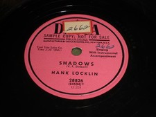 Hank Locklin - Shadows / Lessons In Love 78 - Decca 28826