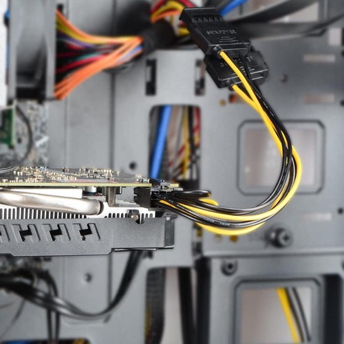 SATA 15 pin Male to 8 pin 6+2 PCI-Express PCIe Video Cable'' Power Graphic K5T4